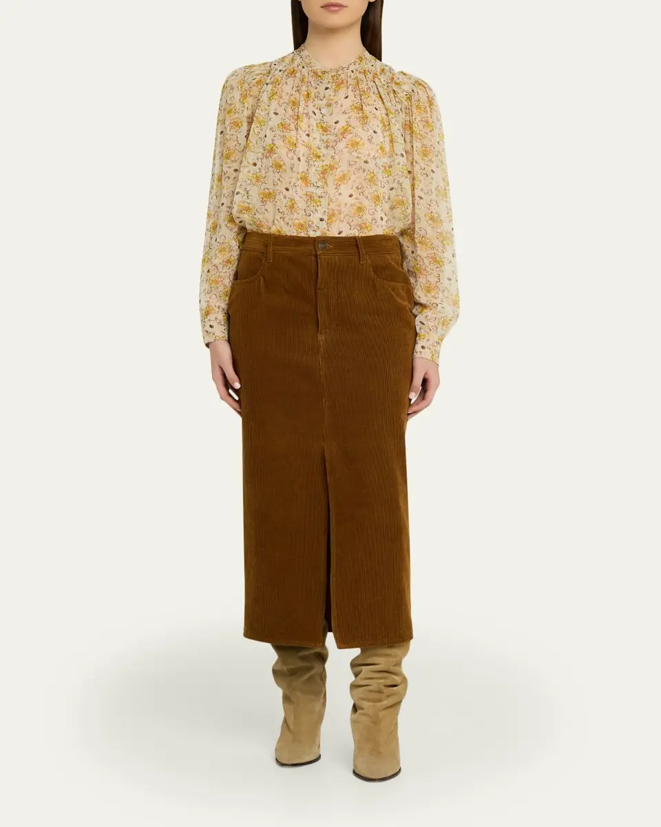 Etoile Isabel Marant Odalie Corduroy Midi Skirt | Thumbnail 2 Etoile Isabel Marant Odalie Corduroy Midi Skirt | Thumbnail 2