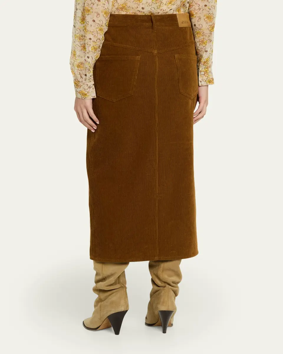 Etoile Isabel Marant Odalie Corduroy Midi Skirt | Thumbnail 3 Etoile Isabel Marant Odalie Corduroy Midi Skirt | Thumbnail 3
