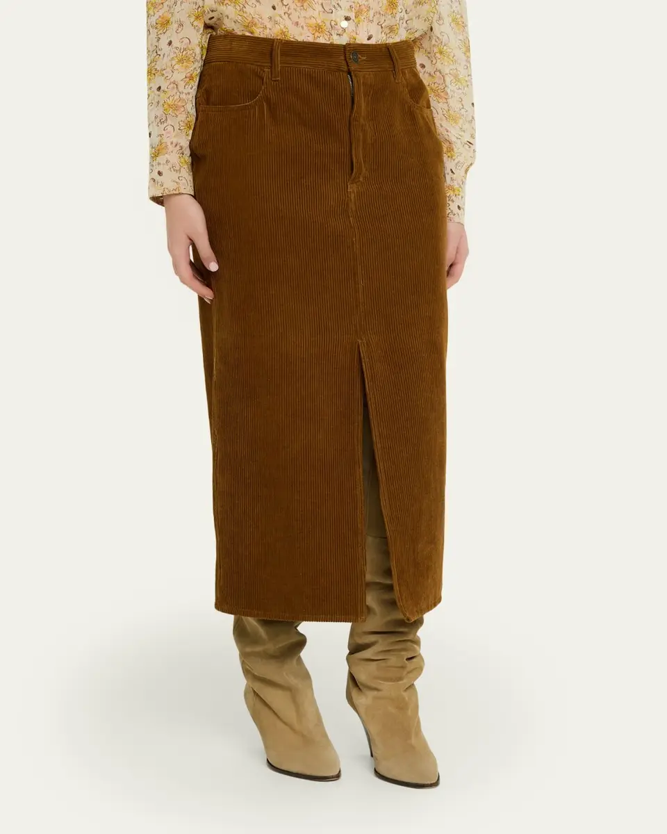 Etoile Isabel Marant Odalie Corduroy Midi Skirt | Thumbnail 4 Etoile Isabel Marant Odalie Corduroy Midi Skirt | Thumbnail 4
