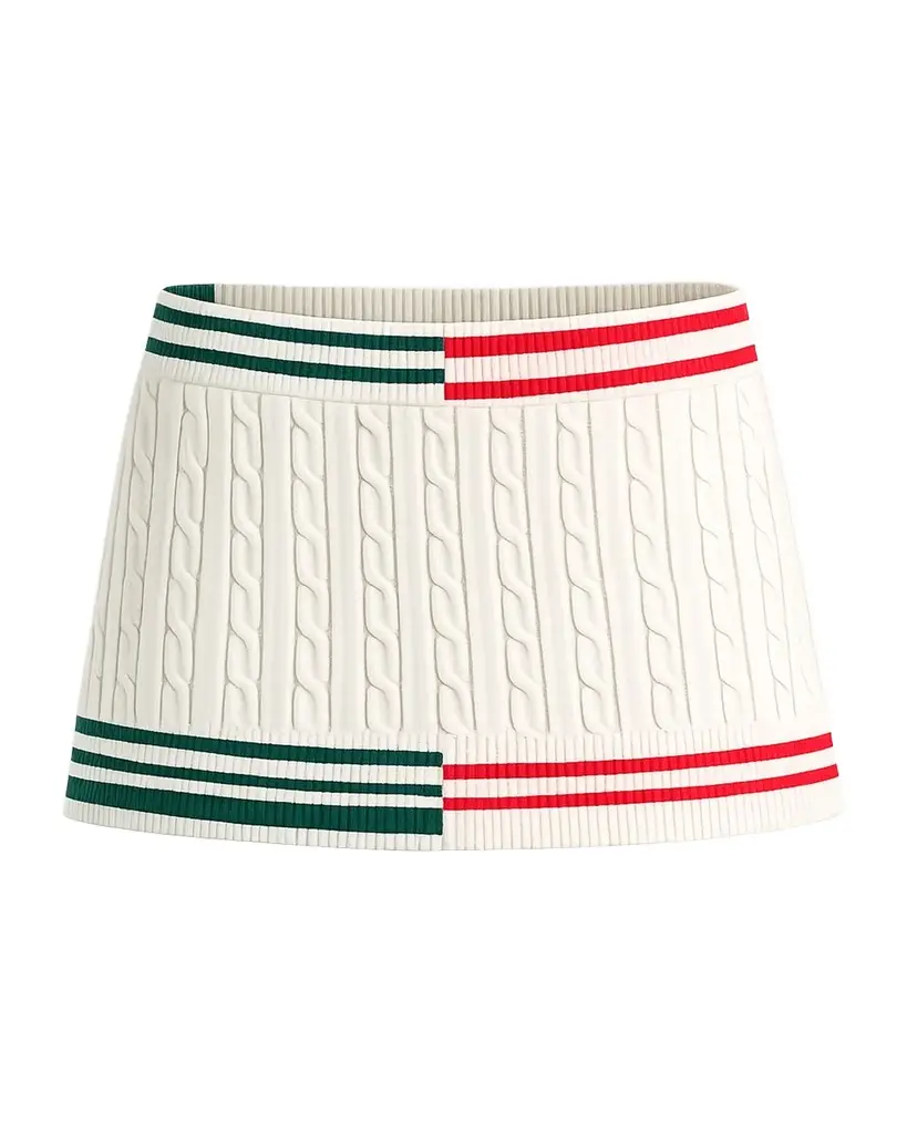 SEROYA Pearson Cable-Knit Mini Skirt | Image 1 SEROYA Pearson Cable-Knit Mini Skirt | Image 1