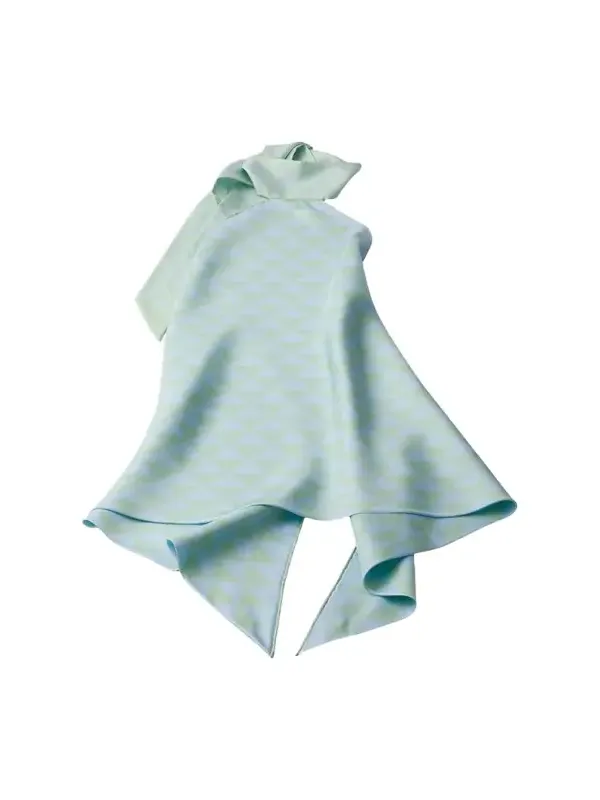 Prada Triangle-Print Silk Halter Top