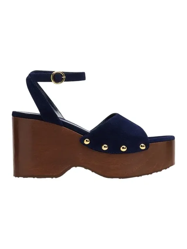 Suede Ankle-Strap Platform Sandals Suede Ankle-Strap Platform Sandals