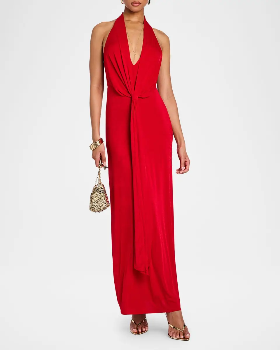 SEROYA Kayla Draped Jersey Maxi Dress | Thumbnail 2 SEROYA Kayla Draped Jersey Maxi Dress | Thumbnail 2