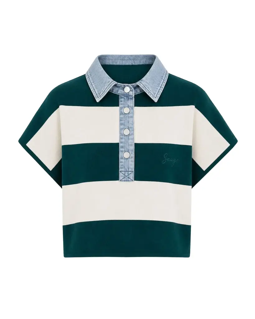 SEROYA Corsa Striped Cotton Top | Image 1 SEROYA Corsa Striped Cotton Top | Image 1