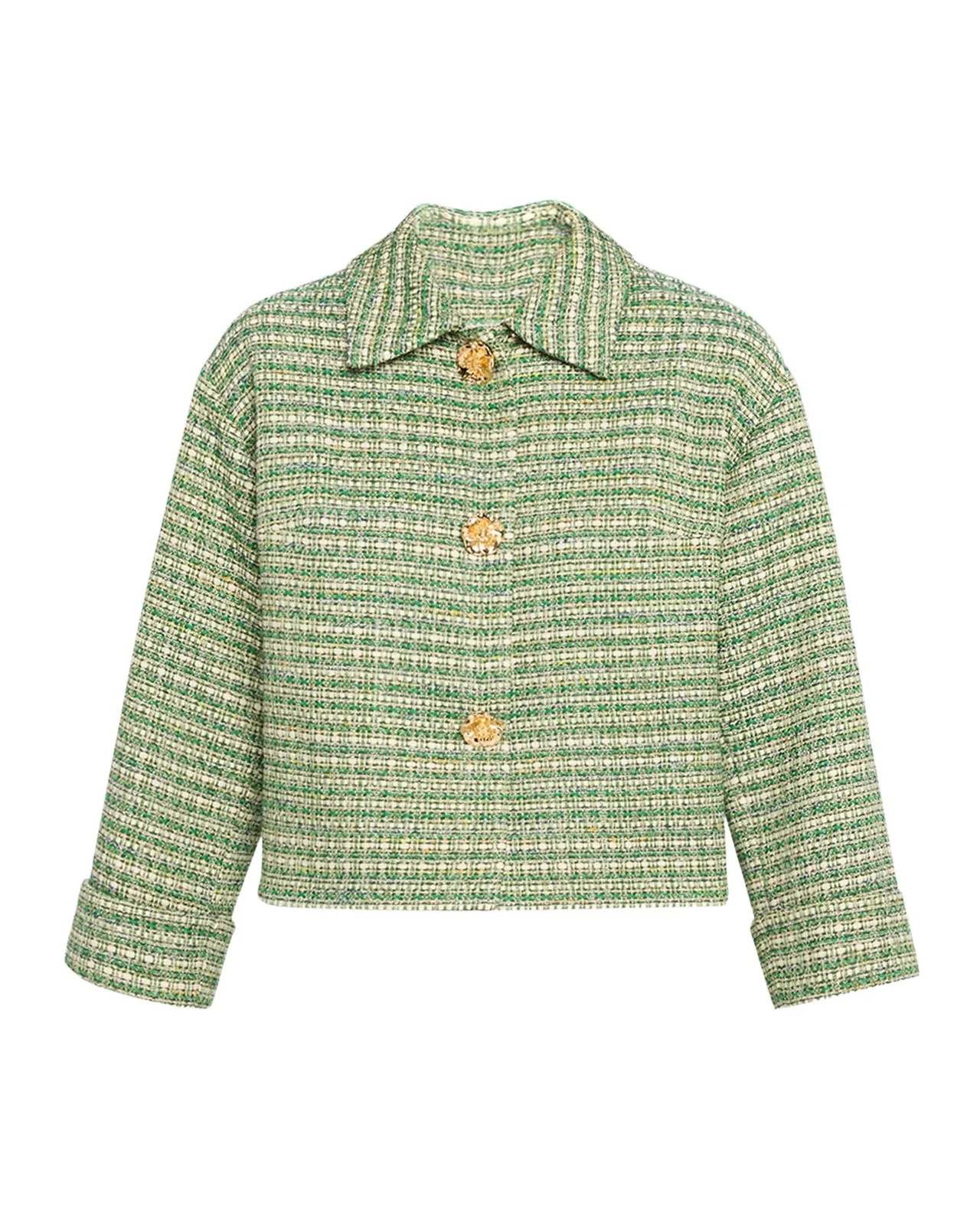Boxy Cotton-Blend Crop Jacket Boxy Cotton-Blend Crop Jacket