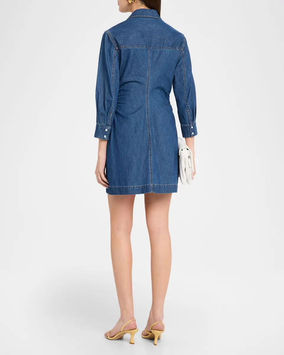 Veronica Beard Maura Denim Mini Dress | Thumbnail 3 Veronica Beard Maura Denim Mini Dress | Thumbnail 3