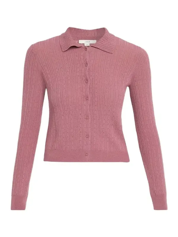 Pointelle Wool Cardigan Pointelle Wool Cardigan