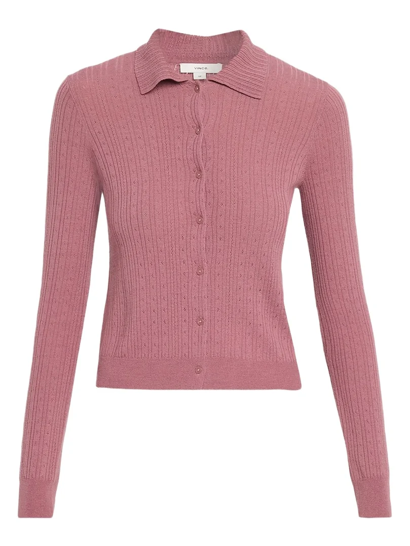 Pointelle Wool Cardigan Pointelle Wool Cardigan