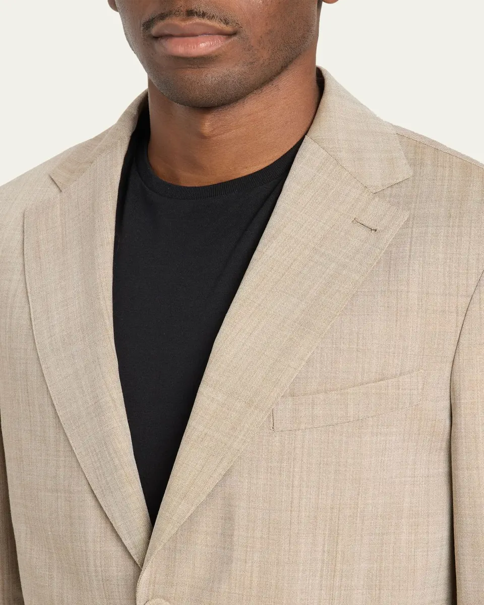 OFFICINE GÉNÉRALE Men's Arthus Heathered Wool Single-Breasted Sport Coat | Thumbnail 5