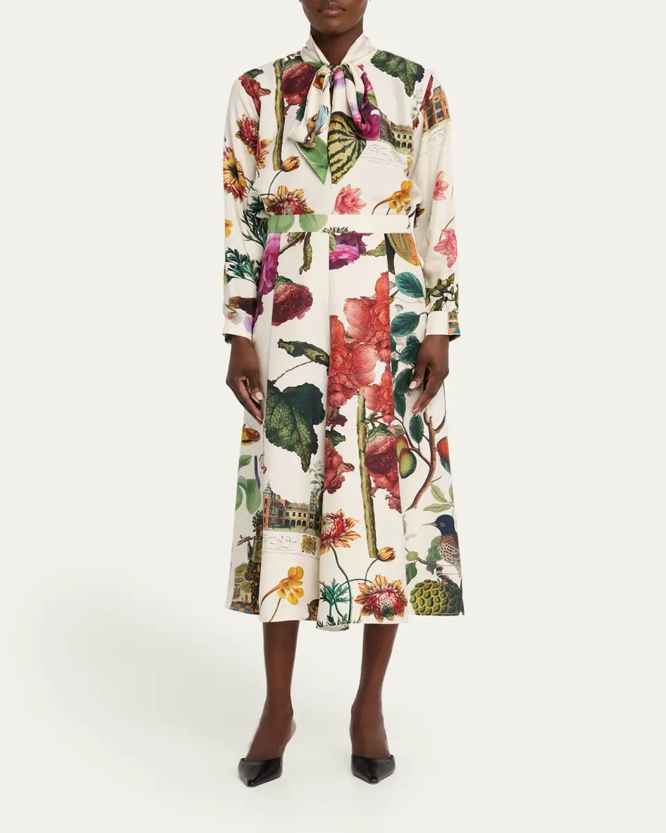 Libertine Hollyhock Silk Midi Tulip Skirt | Thumbnail 2 Libertine Hollyhock Silk Midi Tulip Skirt | Thumbnail 2