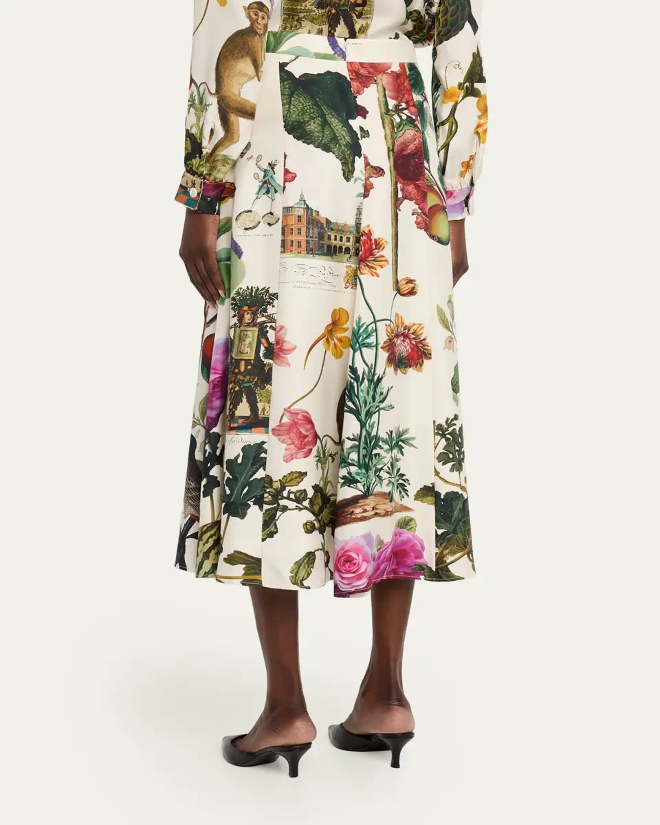 Libertine Hollyhock Silk Midi Tulip Skirt | Thumbnail 3 Libertine Hollyhock Silk Midi Tulip Skirt | Thumbnail 3