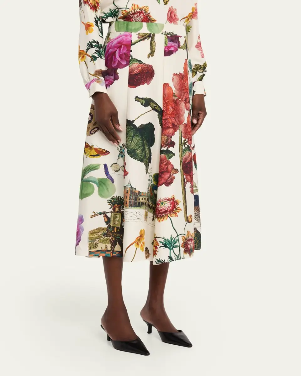 Libertine Hollyhock Silk Midi Tulip Skirt | Thumbnail 8 Libertine Hollyhock Silk Midi Tulip Skirt | Thumbnail 8