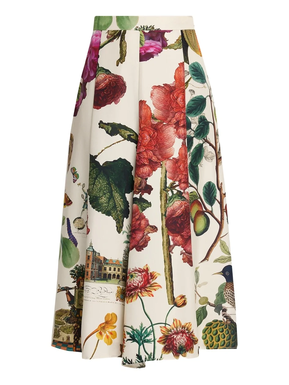 Hollyhock Silk Midi Tulip Skirt Hollyhock Silk Midi Tulip Skirt