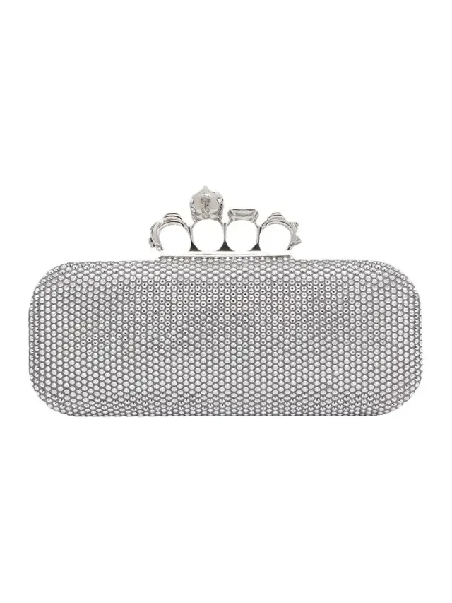 Punk Four Ring Rhinestone Leather Clutch Bag Punk Four Ring Rhinestone Leather Clutch Bag