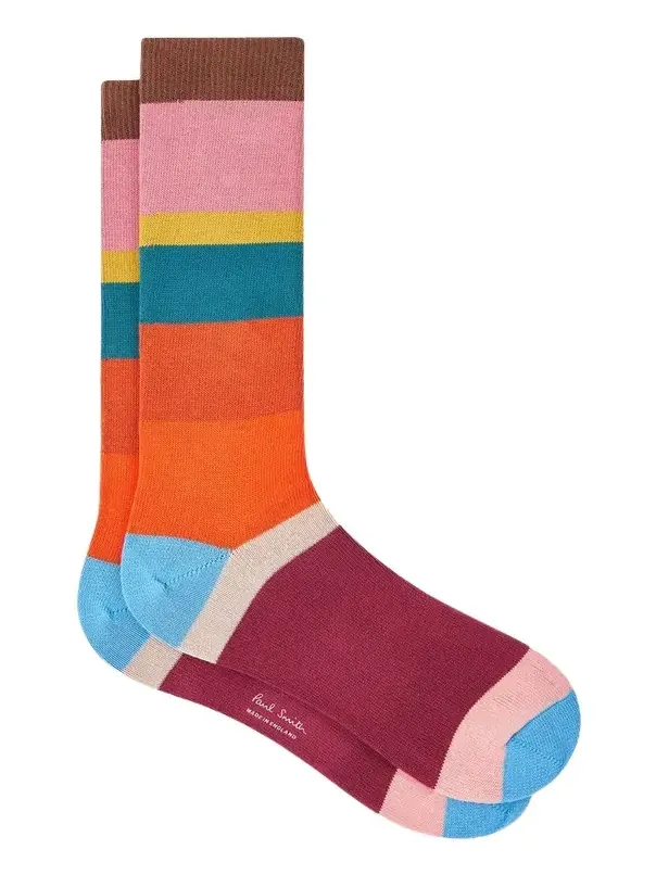 Men's Color-Block Stripe Crew Socks Men's Color-Block Stripe Crew Socks