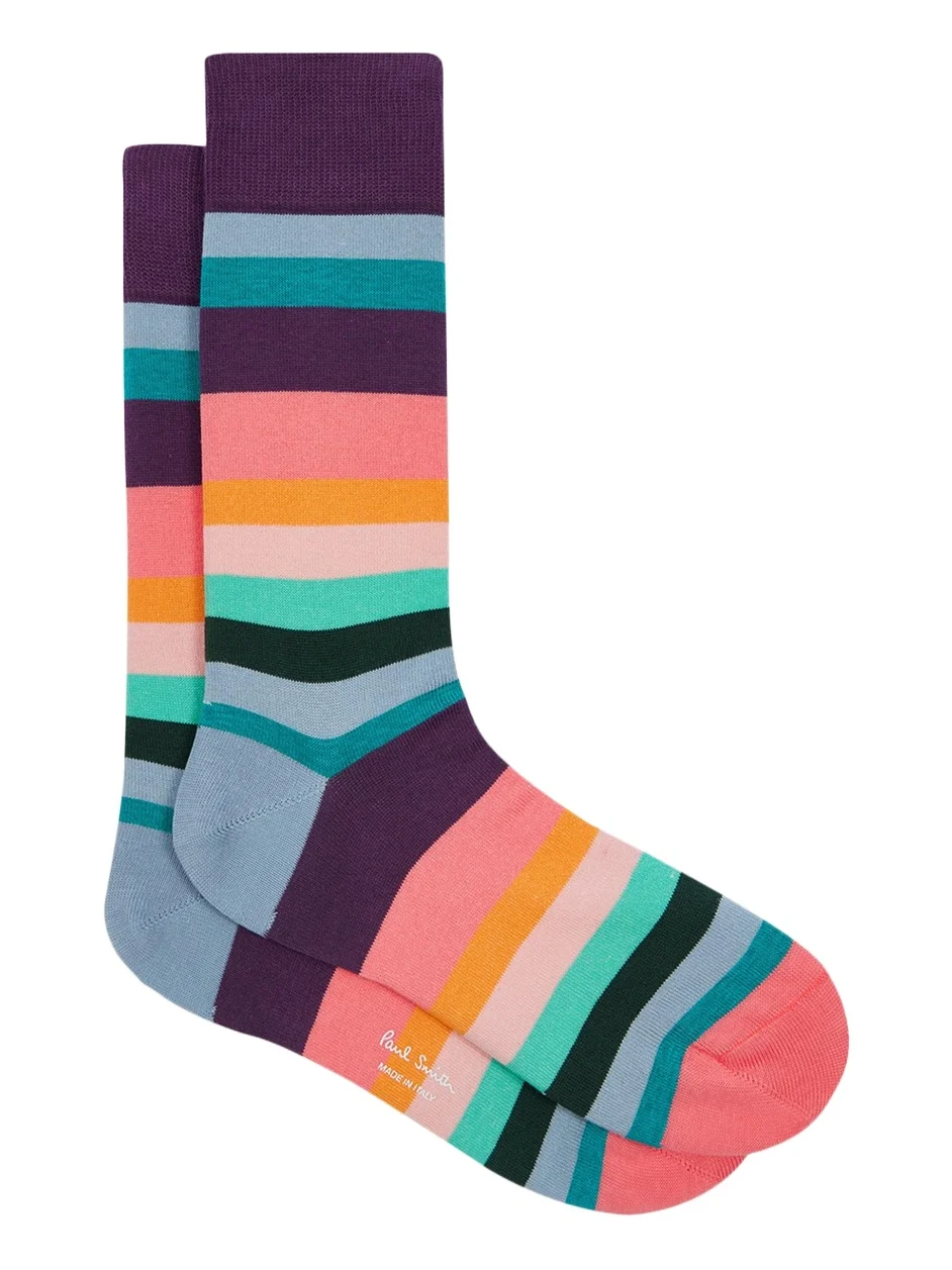 Paul Smith Men's Organic Artist Stripe Crew Socks