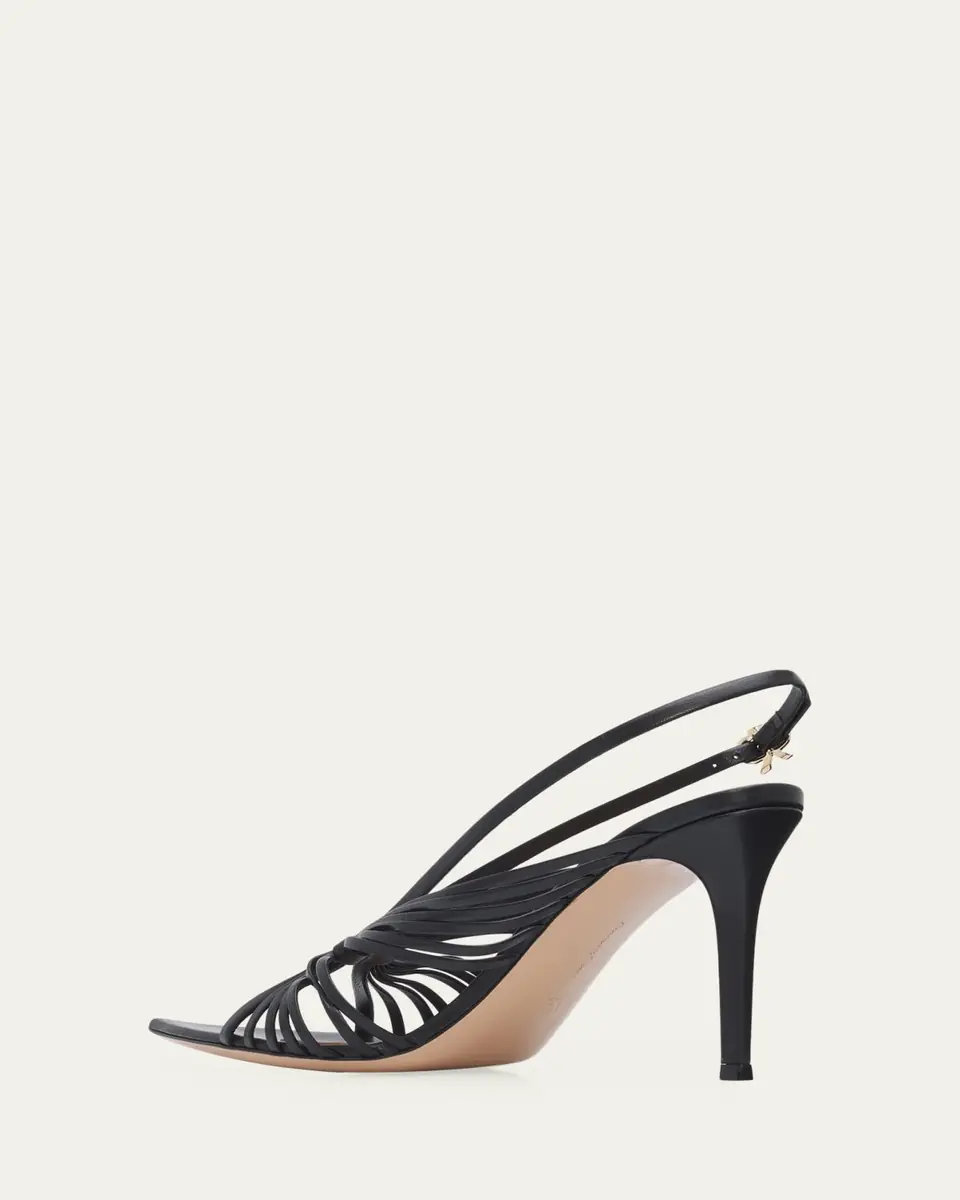 Gianvito Rossi 85mm Strappy Leather Pointed-Toe Sandals | Thumbnail 2 Gianvito Rossi 85mm Strappy Leather Pointed-Toe Sandals | Thumbnail 2