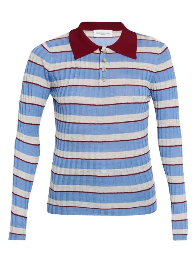 Joni Knit Polo Long-Sleeve Shirt Joni Knit Polo Long-Sleeve Shirt