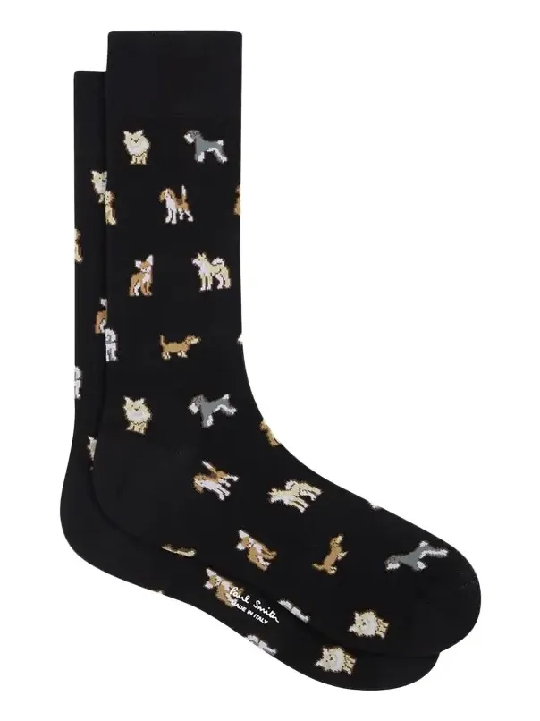 Paul Smith Men's Kyoto Dogs Crew Socks