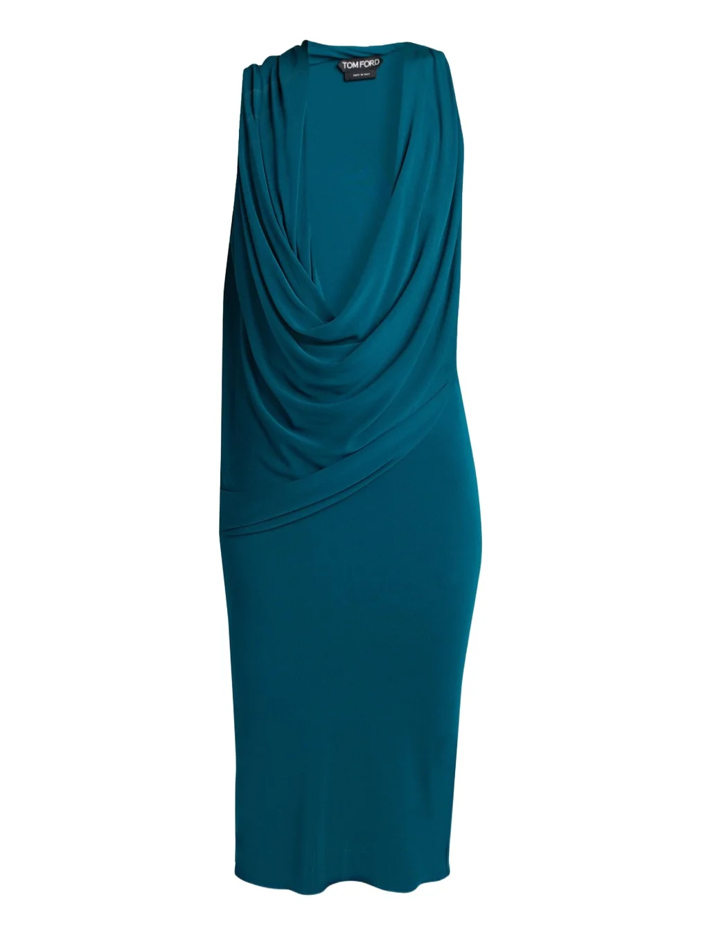 Tom Ford Plunging Cowl-Neck Jersey Body-Con Dress