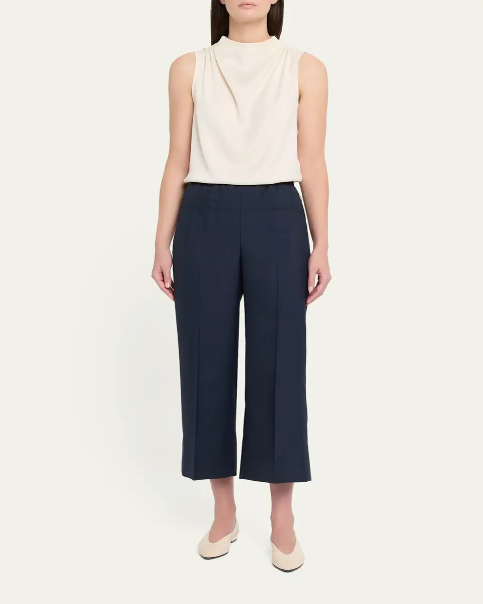 Theory Cropped Wide-Leg Pants | Thumbnail 2 Theory Cropped Wide-Leg Pants | Thumbnail 2
