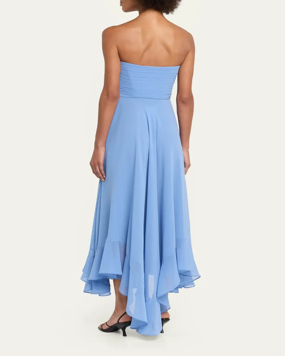 Retrofête Louisa Strapless Chiffon Dress | Thumbnail 3
