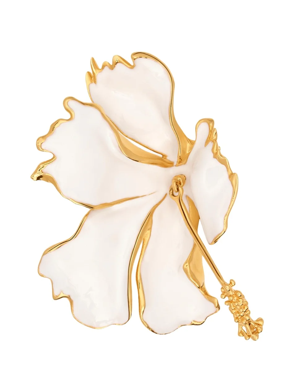 Enamel Folded Hibiscus Brooch Enamel Folded Hibiscus Brooch