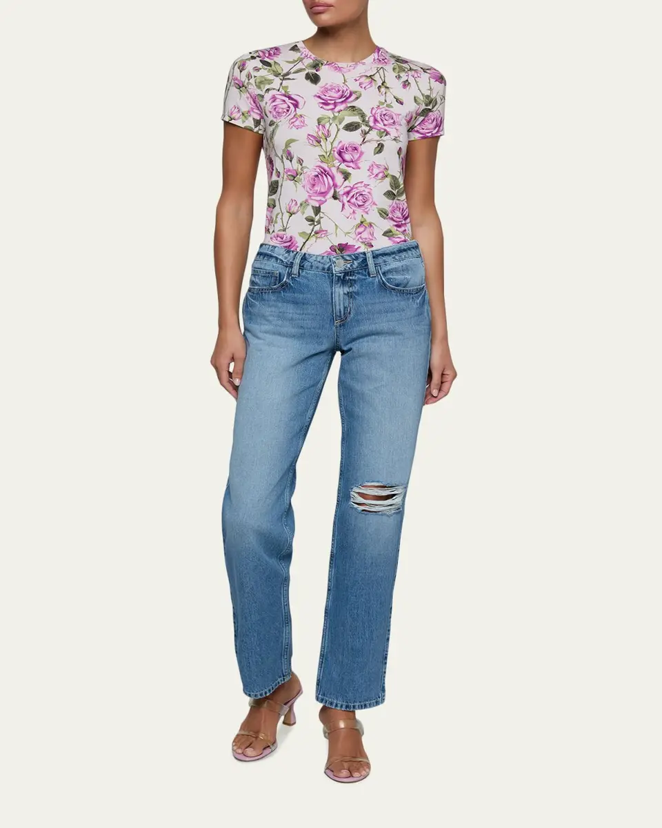 L'Agence Armida Low-Rise Slouchy-Straight Jeans | Thumbnail 2