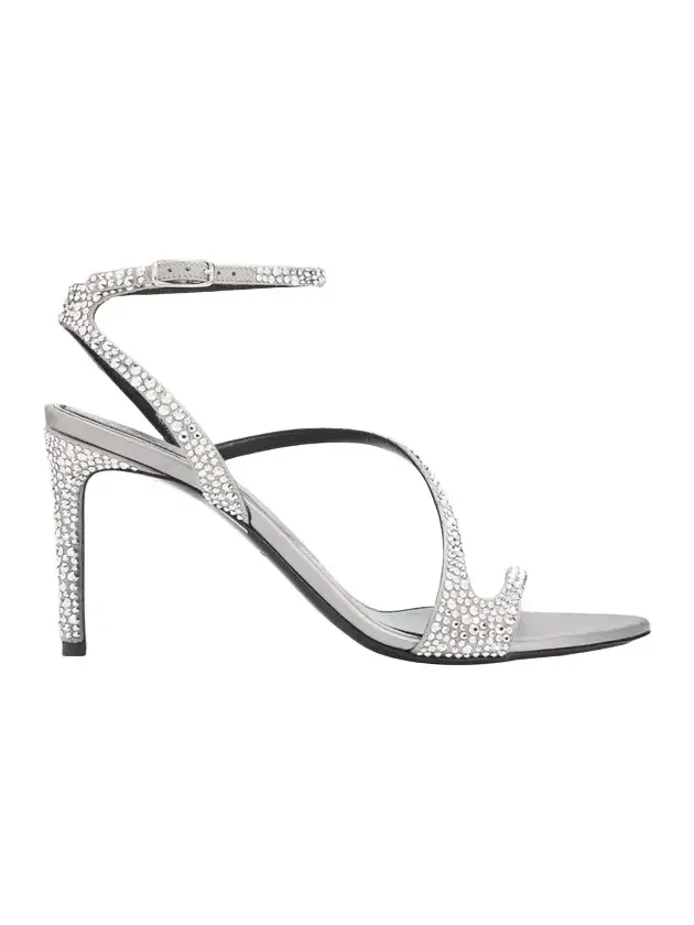 90mm Skull Embellished Satin Ankle-Strap Sandals 90mm Skull Embellished Satin Ankle-Strap Sandals
