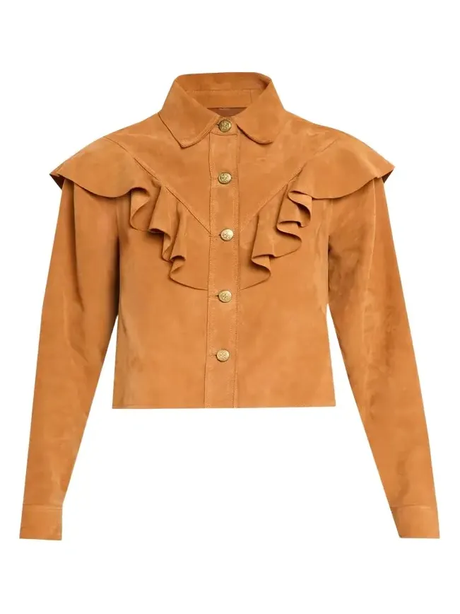 Matilde Ruffle Suede Jacket Matilde Ruffle Suede Jacket