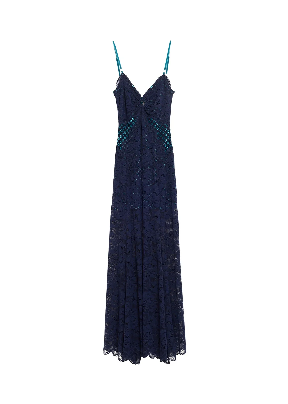 Long Lace V-Neck Sleeveless Dress Long Lace V-Neck Sleeveless Dress
