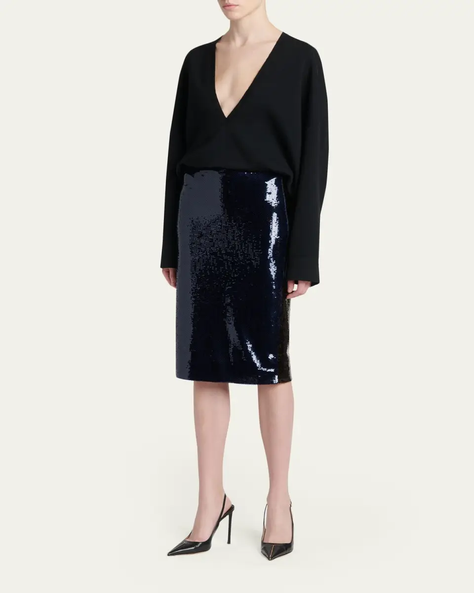 Tom Ford Two-Tone Sequined Pencil Skirt | Thumbnail 2 Tom Ford Two-Tone Sequined Pencil Skirt | Thumbnail 2