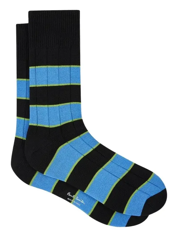 Men's Kennedy Contrast-Stripe Crew Socks Men's Kennedy Contrast-Stripe Crew Socks
