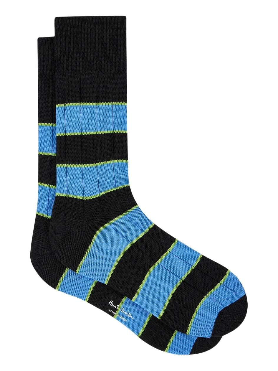 Paul Smith Men's Kennedy Contrast-Stripe Crew Socks