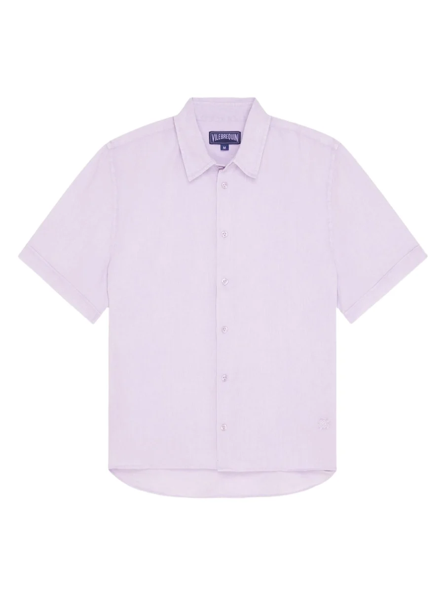 Men's Short-Sleeve Button-Down Linen Shirt Men's Short-Sleeve Button-Down Linen Shirt