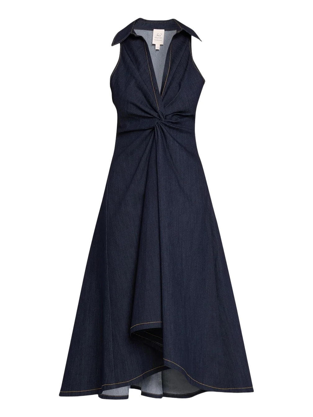 Sherri Twist-Front Denim Dress