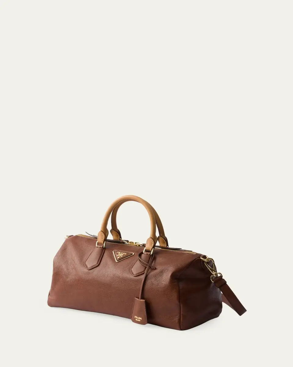 Prada Large Leather Top-Handle Bag | Thumbnail 3