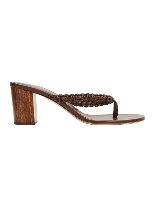 70mm Braided Nappa Leather Thong Sandals 70mm Braided Nappa Leather Thong Sandals