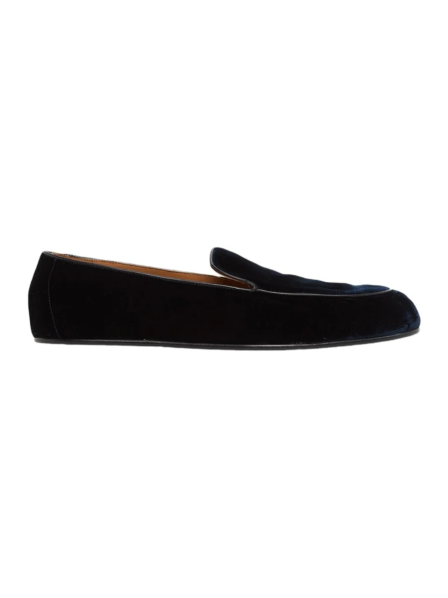 Tom Ford Men's Leo Velvet Apron-Toe Slippers