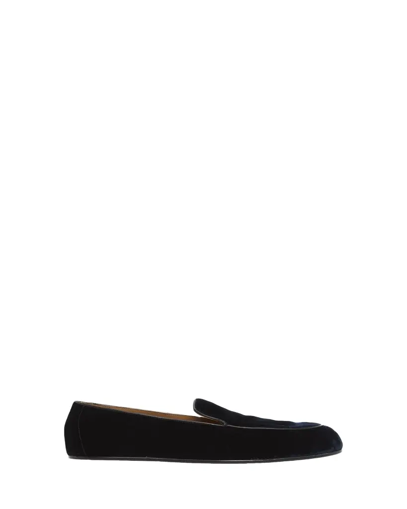 Tom Ford Men's Leo Velvet Apron-Toe Slippers | Image 1 Tom Ford Men's Leo Velvet Apron-Toe Slippers | Image 1