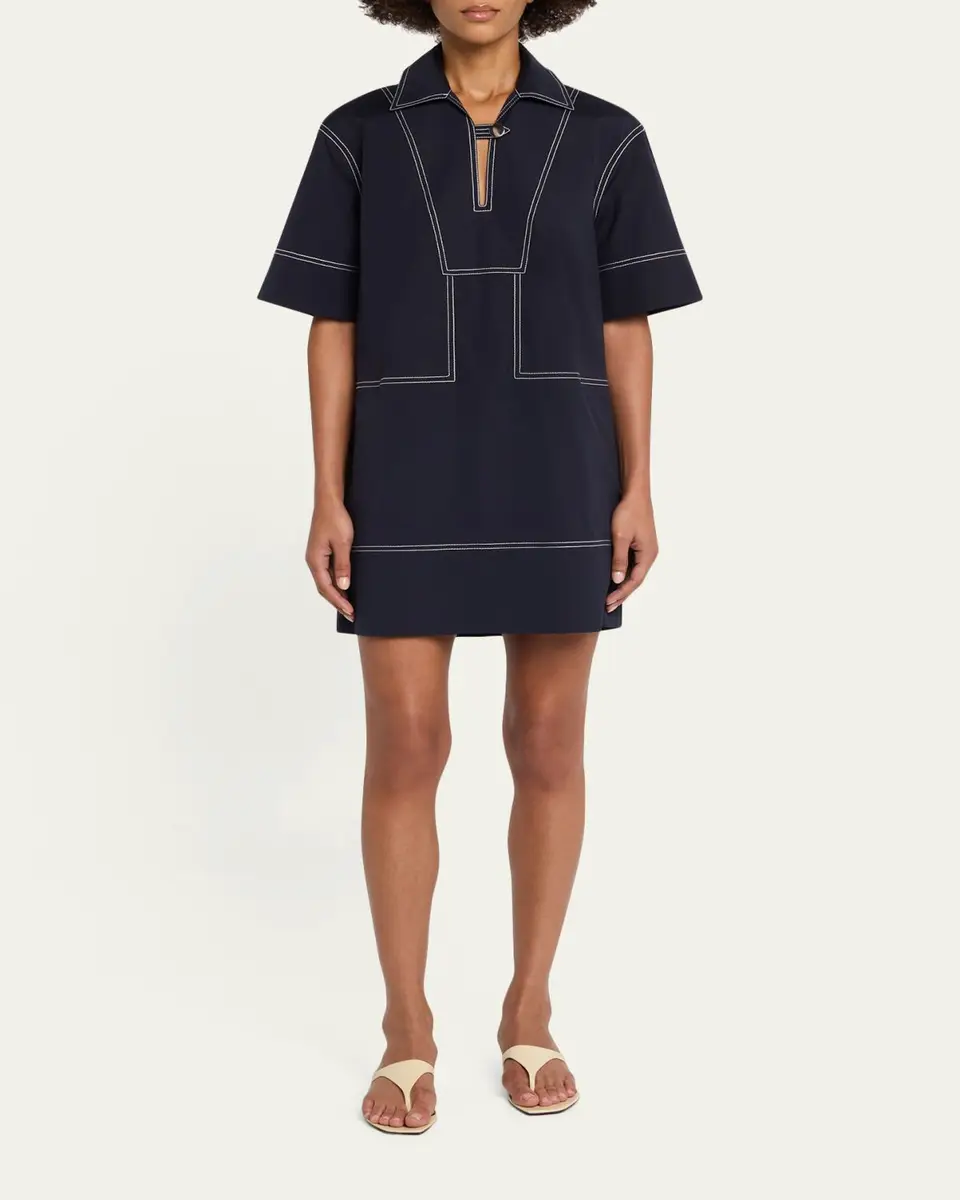 Veronica Beard Phelix Cotton Poplin Mini Tunic Dress | Thumbnail 2 Veronica Beard Phelix Cotton Poplin Mini Tunic Dress | Thumbnail 2