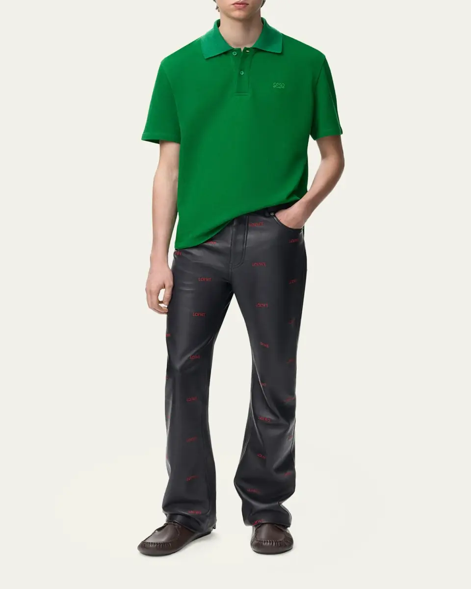 Loewe Men's Cotton Pique Polo Shirt | Thumbnail 2 Loewe Men's Cotton Pique Polo Shirt | Thumbnail 2