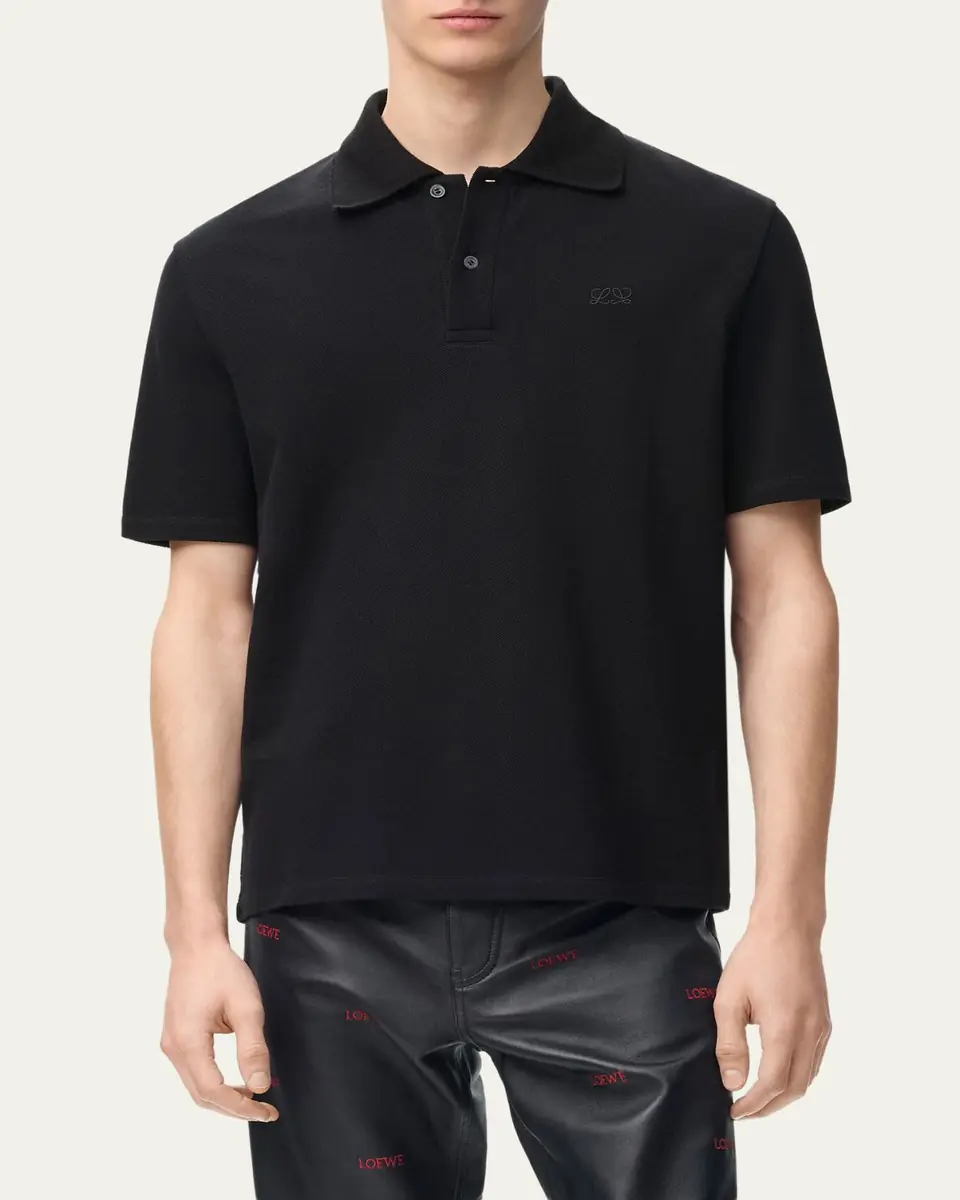 Loewe Men's Cotton Pique Polo Shirt | Thumbnail 9 Loewe Men's Cotton Pique Polo Shirt | Thumbnail 9