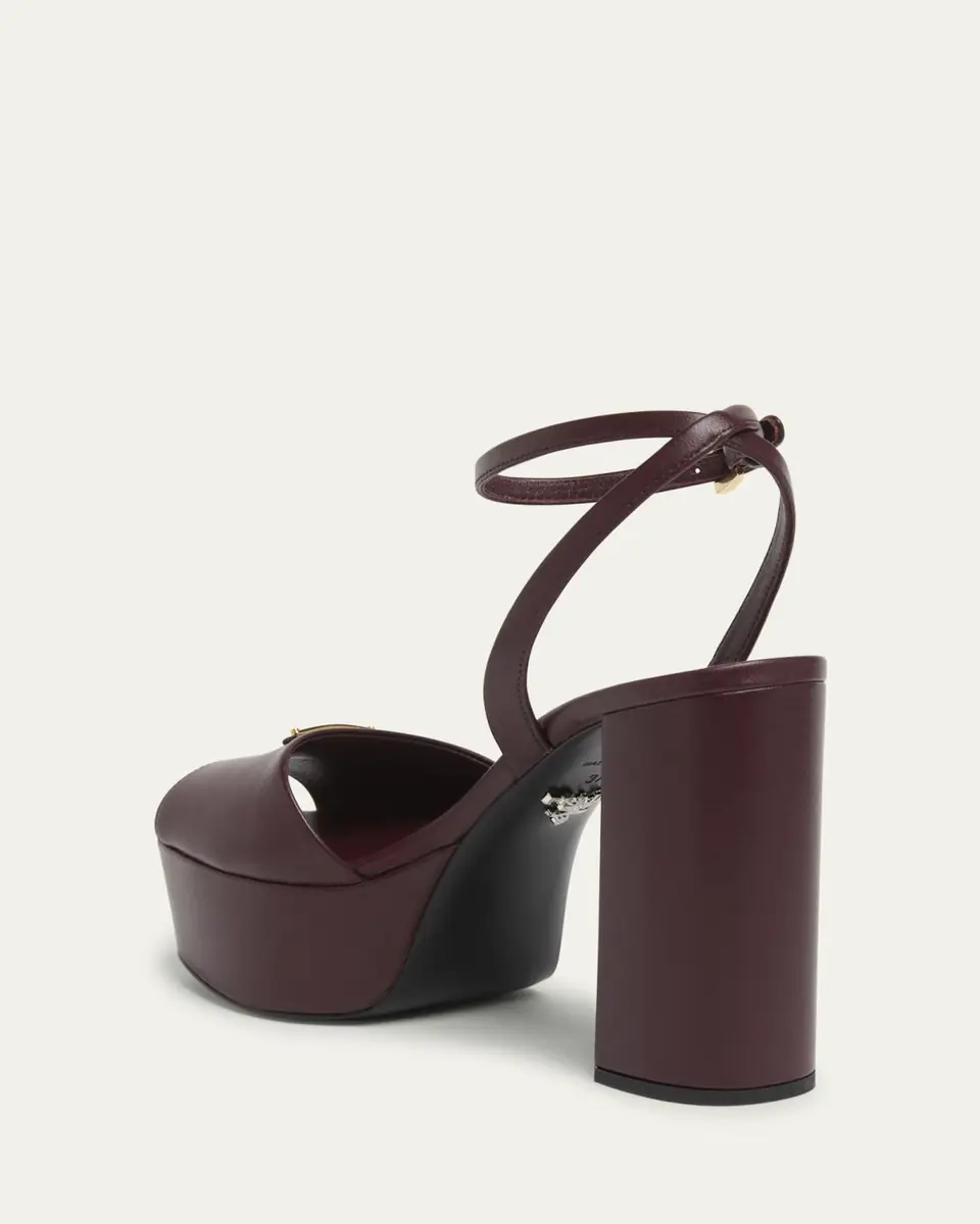 Prada Nappa Triangle Peep-Toe Platform Sandals | Thumbnail 10 Prada Nappa Triangle Peep-Toe Platform Sandals | Thumbnail 10