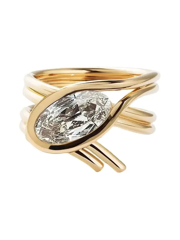 Mason and Books 14K Drapped Lasso Ring with Diamond