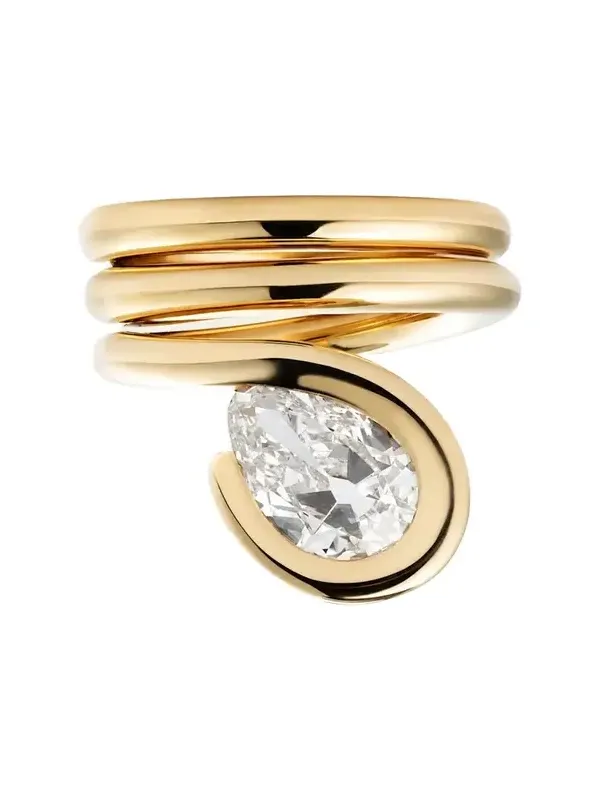 Mason and Books 14K Coiled Lasso Ring with Diamond