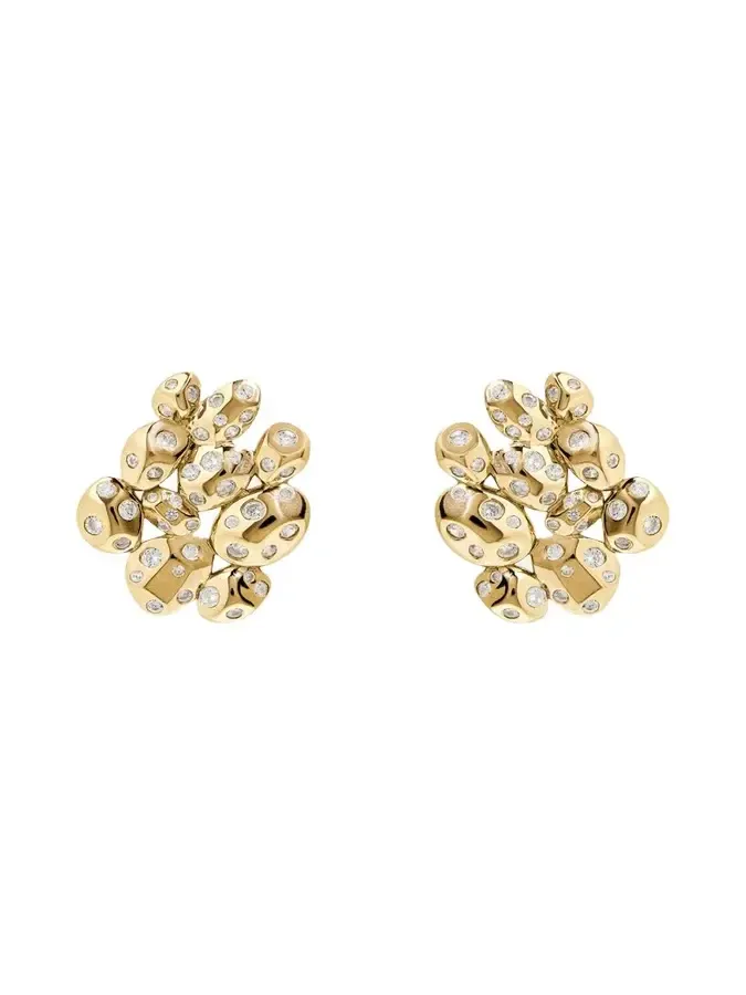 Picasso 14K Gold Vermeil Cubic Zirconia Cluster Earrings