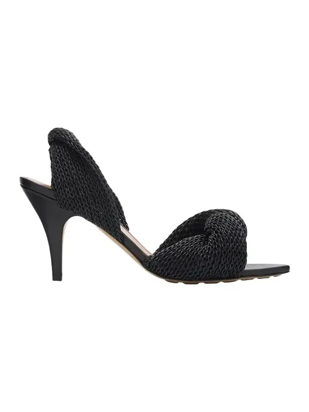 90mm Grace Crochet Leather Sandals