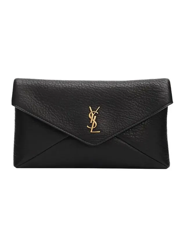 Small YSL Grain Leather Pouch Bag