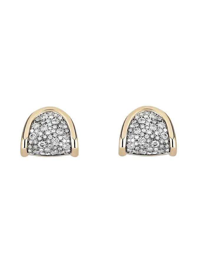 14K Floret Stud Earrings with Diamonds and White Rhodium 14K Floret Stud Earrings with Diamonds and White Rhodium